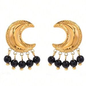 Boho moon earrings #1074